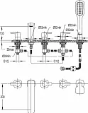 Смеситель Cezares Tesoro TESORO-F-BVD5-01 на борт ванны фото 3