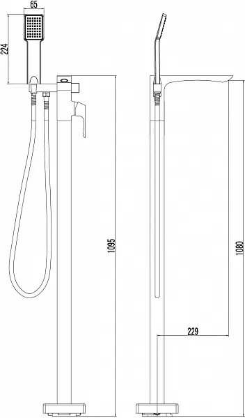 Смеситель Lemark Unit LM4544C для ванны с душем фото 2