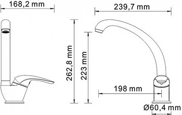 Смеситель WasserKRAFT Rossel 2807 для кухонной мойки фото 3