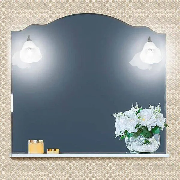 Зеркало Бриклаер Анна 100x90 4627125411342 с полочкой и подсветкой фото 1