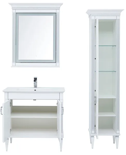 Зеркало Aquanet Селена 82х97 201646 с подсветкой с полочкой фото 4