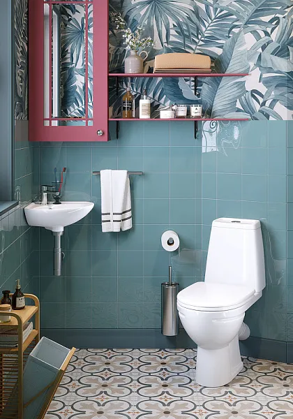 Унитаз-компакт Sanita Марс WC.CC/Mars/2-DM.Rim/WHT.G/S1 напольный безободковый с сиденьем микролифт фото 6