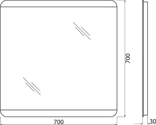 Зеркало BelBagno 70x70 SPC-CEZ-700-700-LED-BTN с подсветкой фото 9