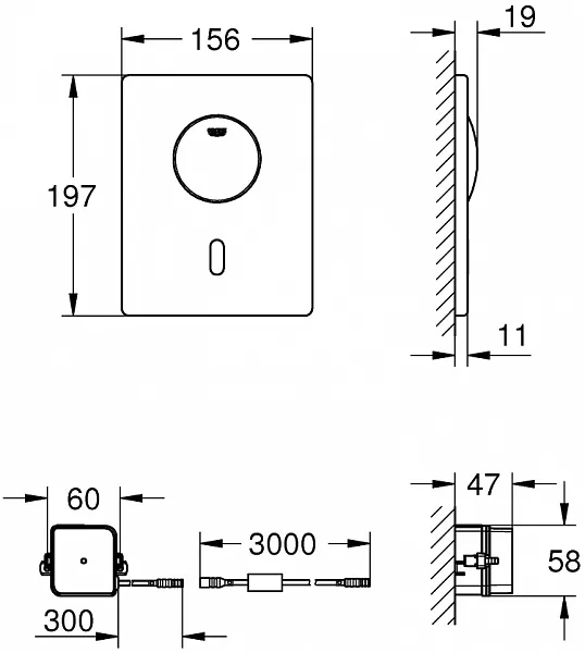 Смывная клавиша для унитазов Grohe Tectron Skate 37419000 фото 2