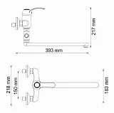 Смеситель WasserKRAFT Isar 1302L для ванны с душем с душевой лейкой фото 2