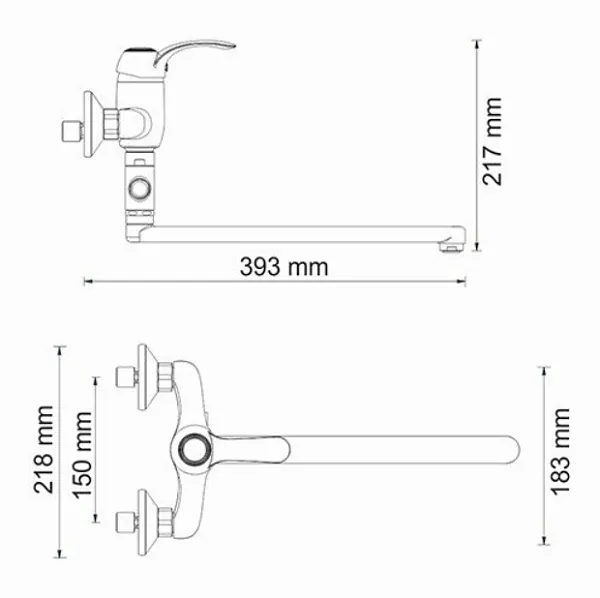 Смеситель WasserKRAFT Isar 1302L для ванны с душем с душевой лейкой фото 2