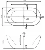 Акриловая ванна BelBagno 150x80 BB27 фото 4