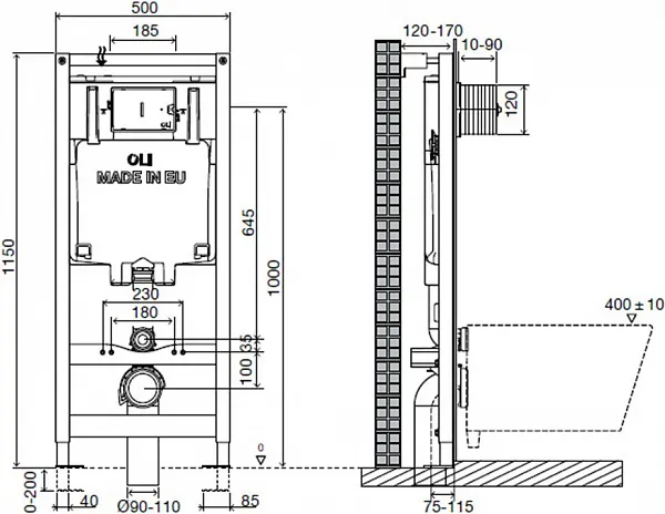 Инсталляция для унитаза OLI Oli 80 300572 фото 2