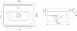 Раковина CeraStyle Frame 50 см 030900-u фото 3