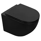 Унитаз Azario Grado AZ-0046N-MB подвесной безободковый с сиденьем микролифт фото 1