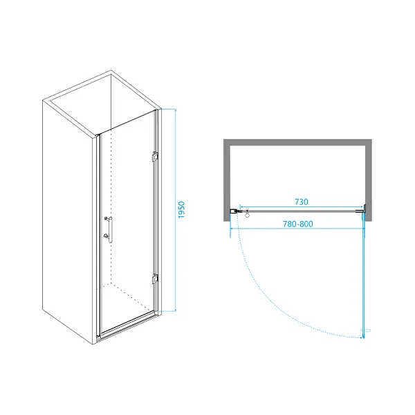 Душевая дверь RGW Passage 41080608-14 фото 1