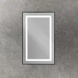 Зеркало BelBagno Kraft 50x80 SPC-KRAFT-500-800-SENS-NERO с подсветкой фото 2