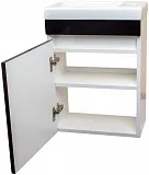 Тумба с раковиной Style Line Compact 40 подвесная черная фото 3