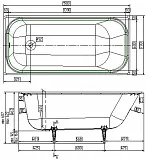 Чугунная ванна Wotte Start 150х70 БП-э0001102 фото 3