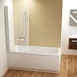 Шторка на ванну Ravak Chrome CVS1-80 L 7QL40100Z1 белый фото 4