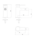 Смеситель для биде Wonzon & Woghand TETRA WW-841246-BRG фото 1