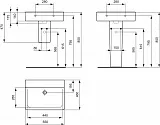 Раковина Ideal Standard Connect Cube 55 см E811201 фото 2
