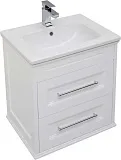 Мебель для ванной Aquanet Бостон М 60 подвесная или напольная белая матовая с раковиной из литьевого фото 4