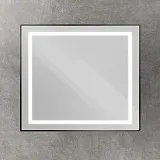 Зеркало BelBagno Kraft 90x80 SPC-KRAFT-900-800-SENS-NERO с подсветкой фото 2