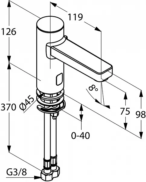 Смеситель Kludi Zenta E 3820005 для раковины фото 3