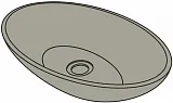 Раковина Acquabella On-Top Oval 58 см LAVABO_ON-TOP_OVAL_SLATE_LAVA фото 2