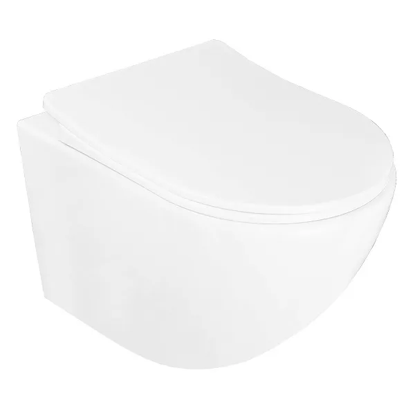 Унитаз Azario Pro CS-1049SB подвесной безободковый с сиденьем микролифт фото 1