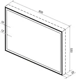 Зеркало Wellsee 7 Rays' Spectrum 80x55 см 172201250 c фронтальной подсветкой фото 9