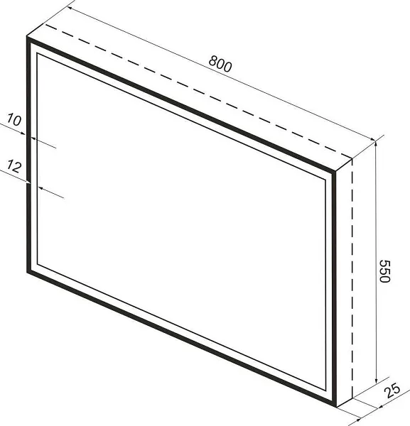 Зеркало Wellsee 7 Rays' Spectrum 80x55 см 172201250 c фронтальной подсветкой фото 9