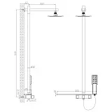 Душевая стойка Lemark Tropic LM7001C со смесителем фото 2