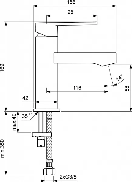 Смеситель Ideal Standard Gio B0600AA для раковины фото 4