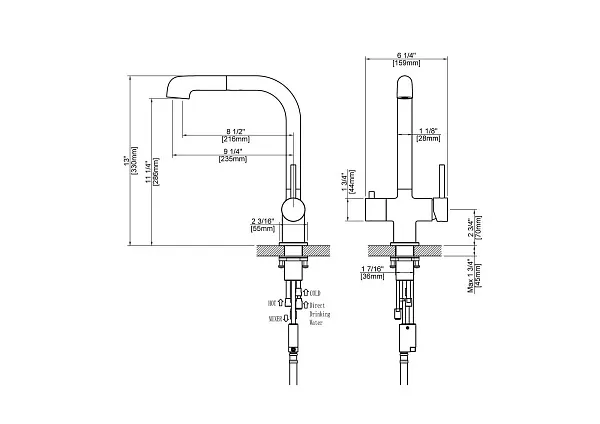 Смеситель для кухонной мойки TIMO Saona 2346/00FL фото 2