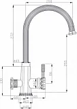 Смеситель ZorG Antic A 54 KF-BR для кухонной мойки фото 2