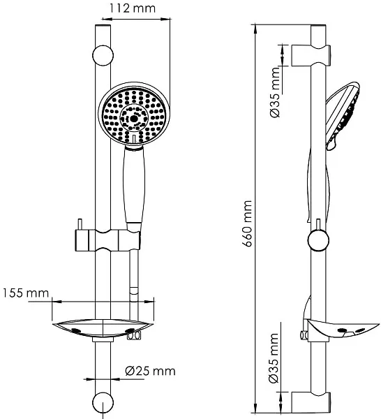 Душевой гарнитур WasserKRAFT A004 фото 9