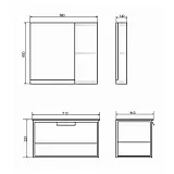 Зеркало Comforty Бонн 88x80 00-00012610CF с полочкой фото 2