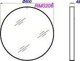 Зеркало Aqwella RM 60x60 RM0206W фото 2