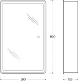 Зеркало-шкаф BelBagno Marino 50x80 SPC-MAR-500/800-1A-LED-TCH с подсветкой фото 14