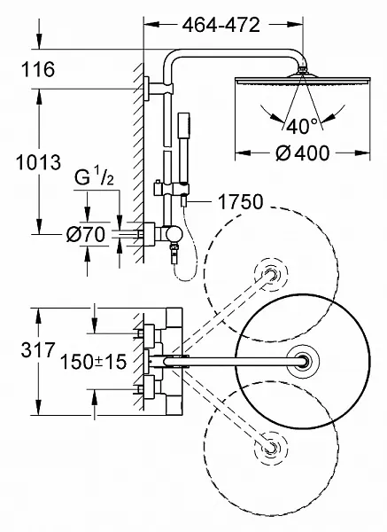 Душевая стойка Grohe Rainshower 27174001 фото 10