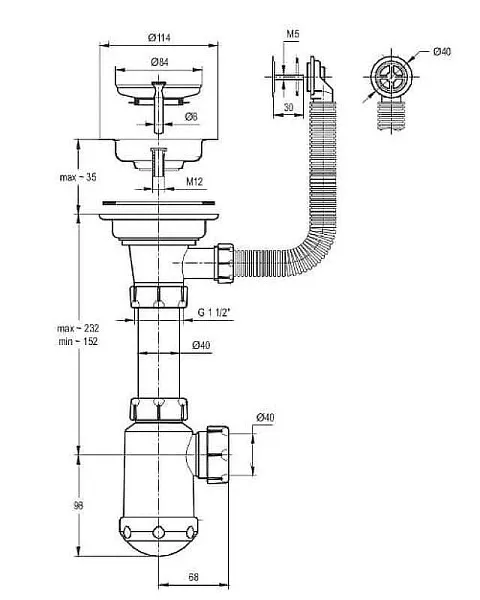 Кухонная мойка Alcora Офелия 56 Шампань 0000000031 фото 5