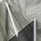 Шторка для ванны MaybahGlass 80x140 MGV-88-1ш профиль белый стекло графит фото 5