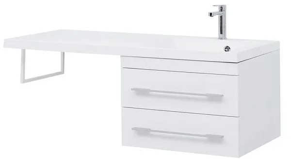 Тумба с раковиной Aquanet Нота 120 240161 правая подвесная фото 5