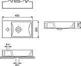 Раковина Wellsee WC Area 45 см комплект из 2 шт 151804001 фото 6