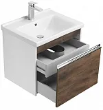 Тумба с раковиной Акватон Капри 60 темное дерево подвесная фото 2