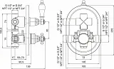 Термостат Cezares Elite ELITE-VDIM2-T-02-Bi для душа с внутренней частью фото 2