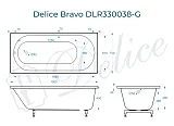 Ванна из искусственного камня Delice Bravo DLR330038-G фото 1
