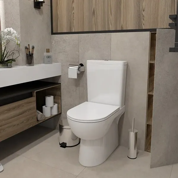 Унитаз-компакт Teymi Alina W00091 напольный безободковый с микролифтом фото 2