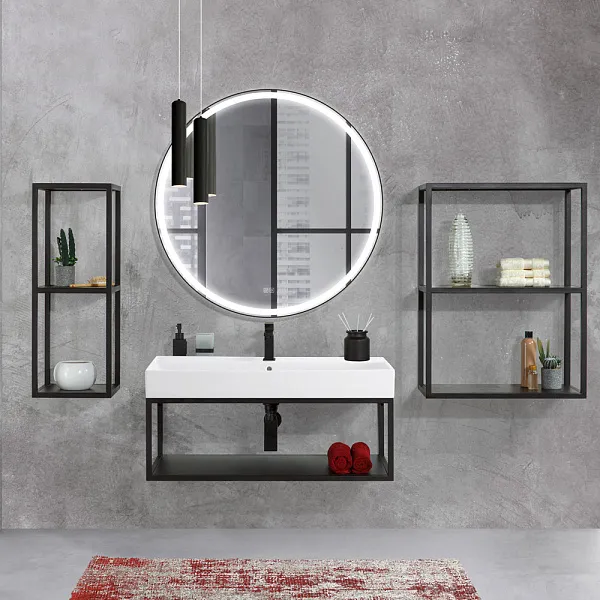 Зеркало Cezares Cadro 90x90 CZR-SPC-CADRO-900-LED-TCH-WARM с подсветкой c подогревом фото 7