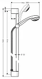 Душевой гарнитур Hansgrohe Crometta 85 27729000 фото 3