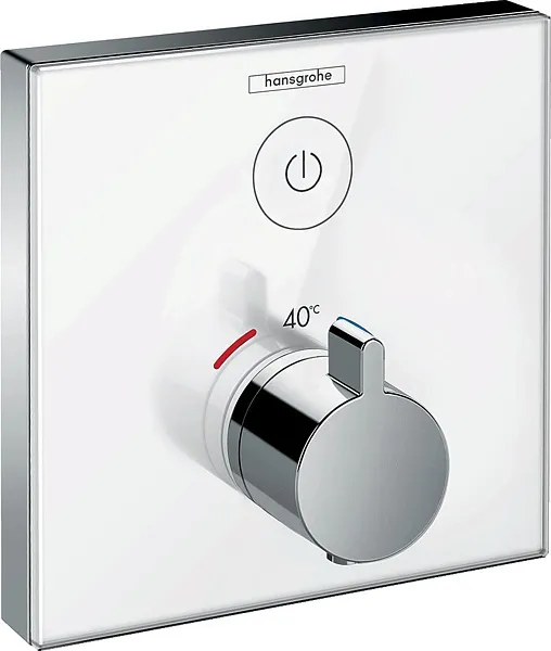 Термостат Hansgrohe ShowerSelect Glass 15737400 для душа с внутренней частью фото 1