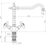 Смеситель для кухонной мойки PAINI Monaco 08CR570BLMKM фото 4