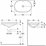 Раковина Geberit VariForm 60 см 500.728.01.2 фото 3